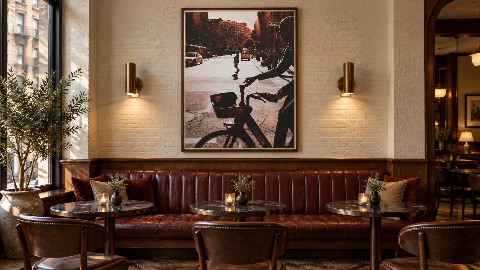 THE BIKER in a bar & lounge interior visualization